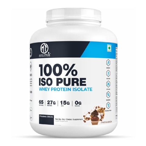 1 - Muscle Trail 100% Iso Pure Whey Protein Isolate,  4.4 lb  Mocca Socca 