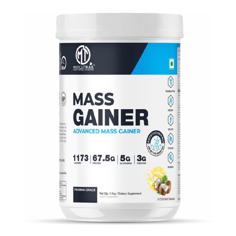 1 - Muscle Trail Advanced Mass Gainer,  3.3 lb  Coconut Banana 