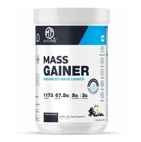 1 - Muscle Trail Advanced Mass Gainer,  3.3 lb  Cookies & Cream 