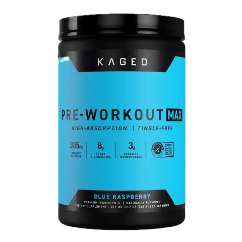 1 - Kaged Muscle Pre-Workout Max,  0.76 lb  Blue Raspberry 