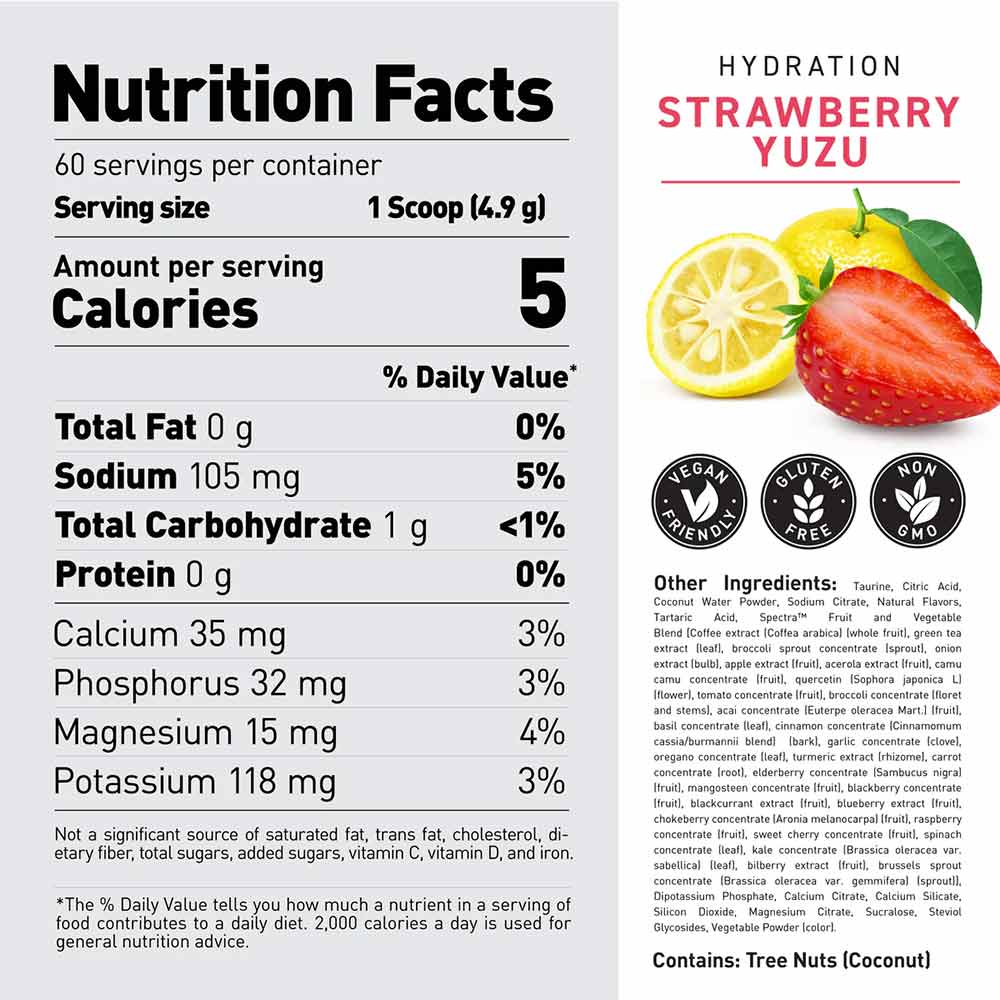 3 - Kaged Muscle Hydration,  0.65 lb  Strawberry Yuzu 