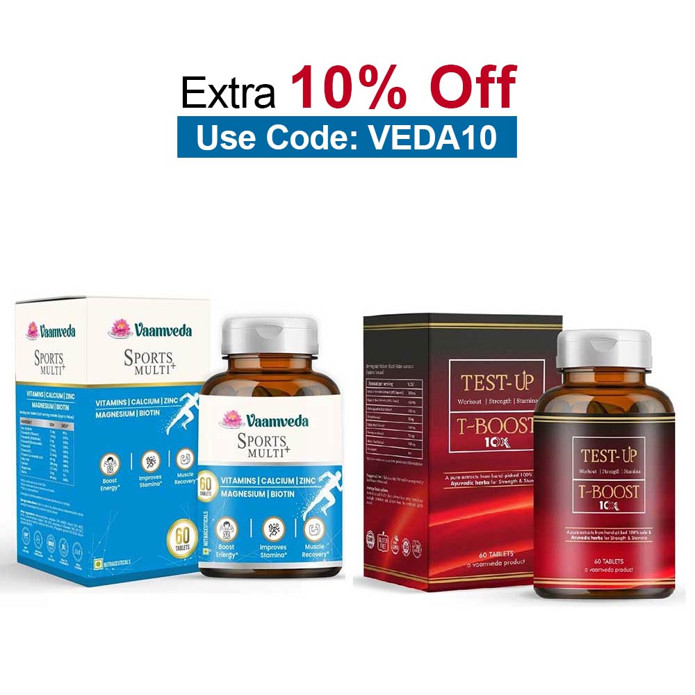 Vaamveda Sports Multi+ & Test-Up Natural Testo Boost Combo,  60 tablet(s)  Unflavoured 