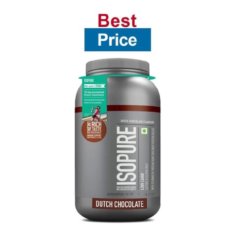 Isopure 100% Whey Protein Isolate,  2.2 lb  Low Carb - Dutch Chocolate 