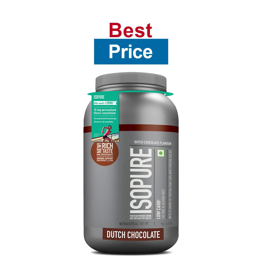 Isopure 100% Whey Protein Isolate,  2.2 lb  Low Carb - Dutch Chocolate 