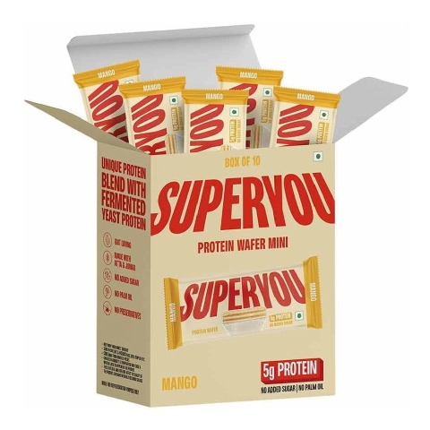 1 - Superyou Protein Wafer Mini Bar, 10 bar(s) Mango