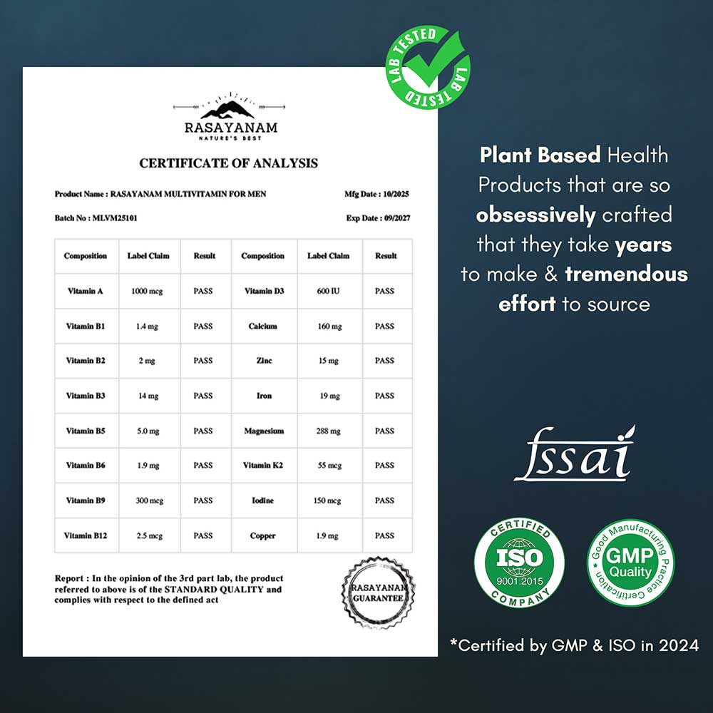 11 - Rasayanam Multivitamin for Men,  60 tablet(s)  Unflavoured 