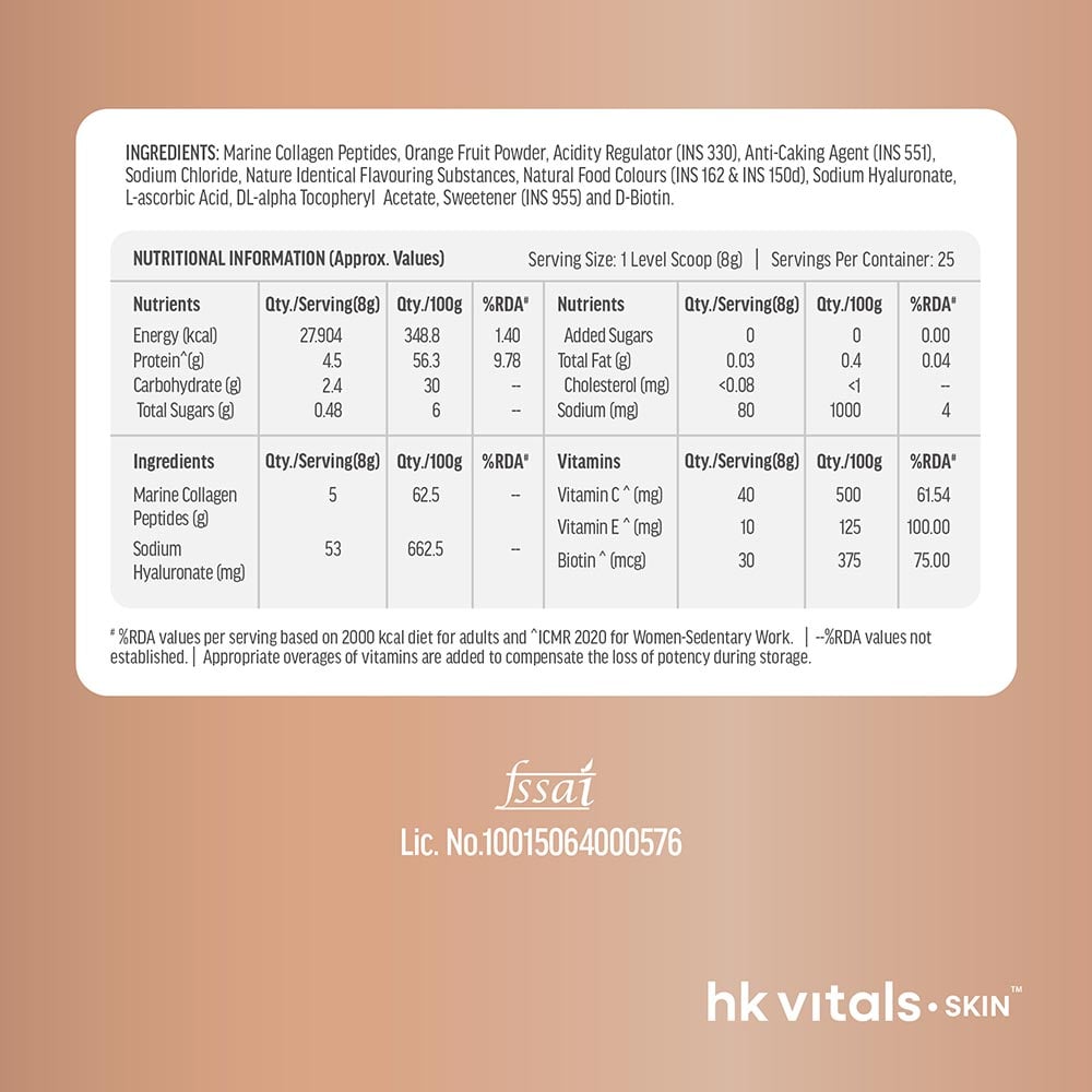 11 - HealthKart HK Vitals Skin Radiance Collagen,  200 g  Watermelon