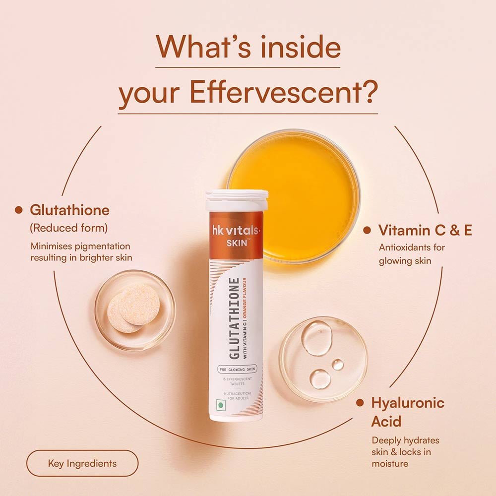 2 - HK Vitals Glutathione Effervescent with Vitamin C, Orange 30 tablet(s)