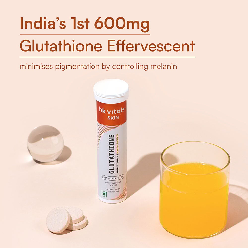 3 - HK Vitals Glutathione Effervescent with Vitamin C, Mango 15 tablet(s)