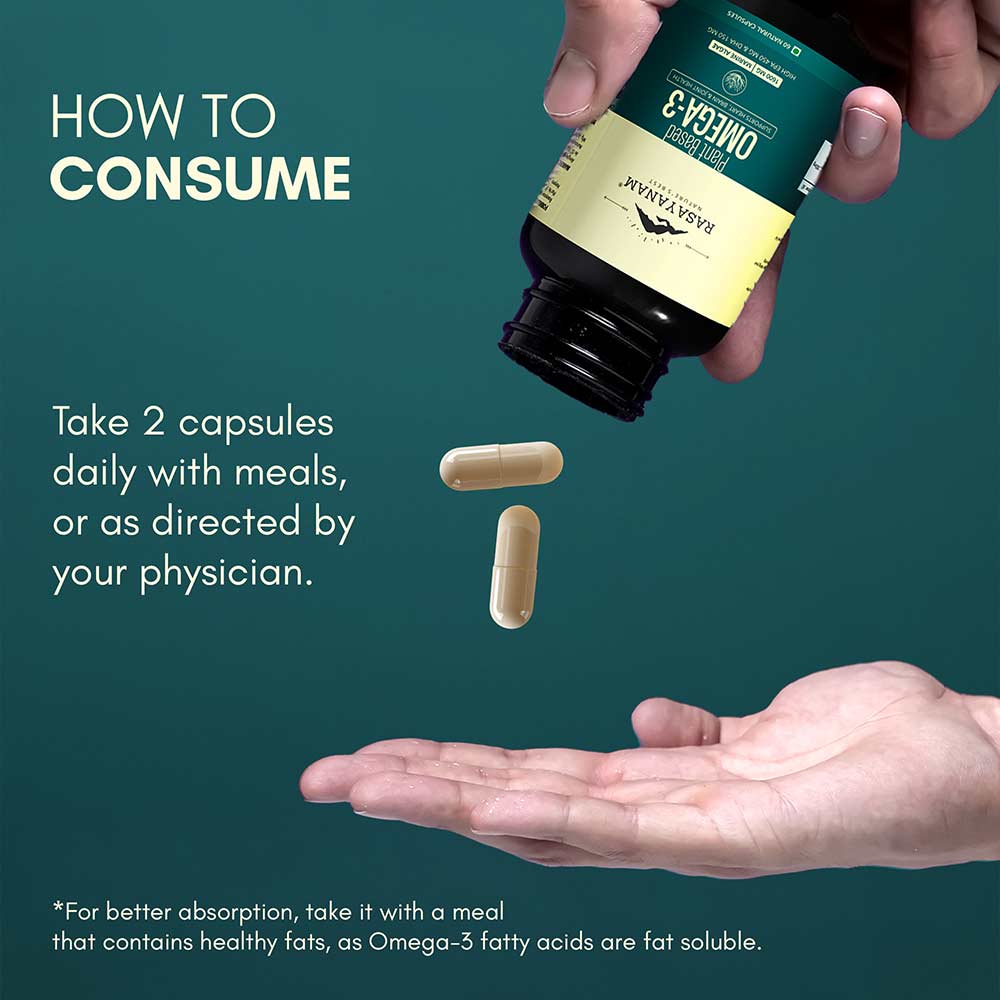 7 - Rasayanam Plant Based Omega 3,  60 capsules 