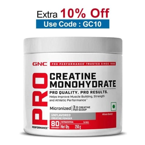 GNC Pro Performance Pure Micronized Creatine Monohydrate,  Unflavoured  0.55 lb 