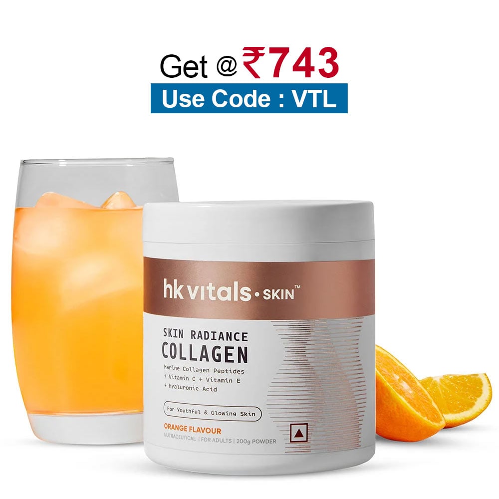 HealthKart HK Vitals Skin Radiance Collagen,  200 g  Orange 