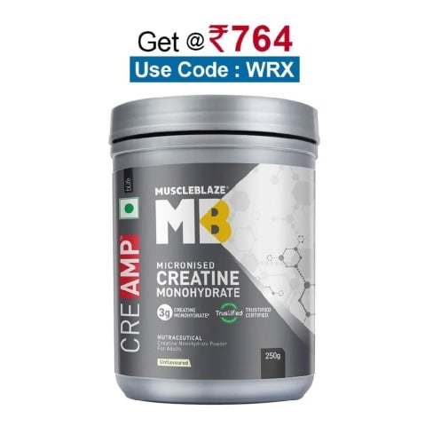 MuscleBlaze Creatine Monohydrate CreAMP,  Unflavoured  0.55 lb 