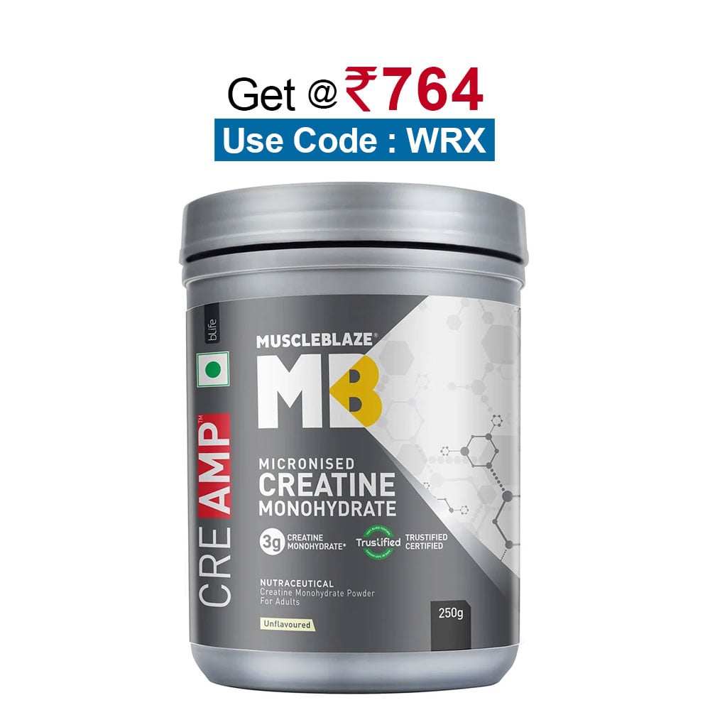MuscleBlaze Creatine Monohydrate CreAMP,  Unflavoured  0.55 lb 