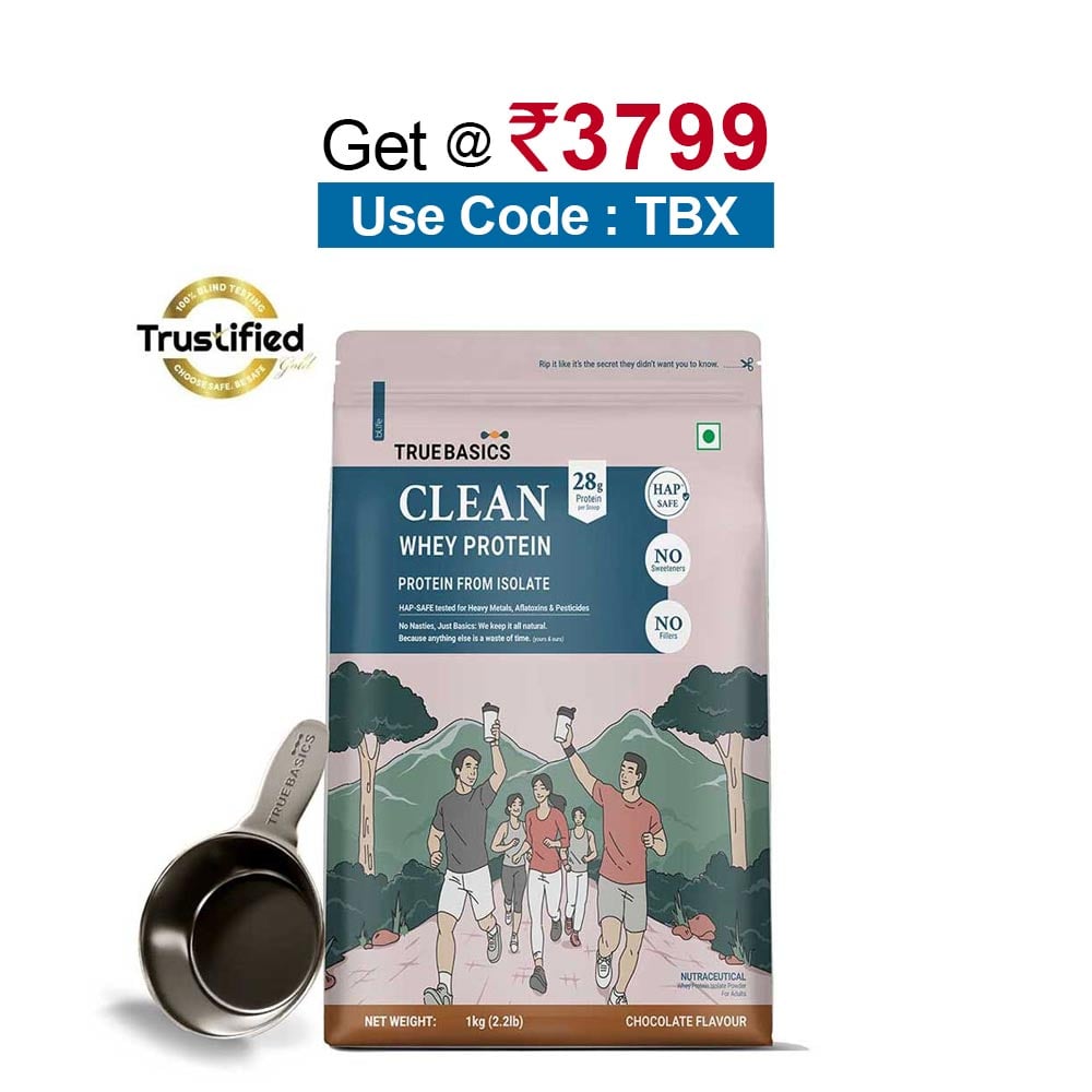 TrueBasics Clean Whey Protein (Isolate),  2.2 lb  Chocolate 