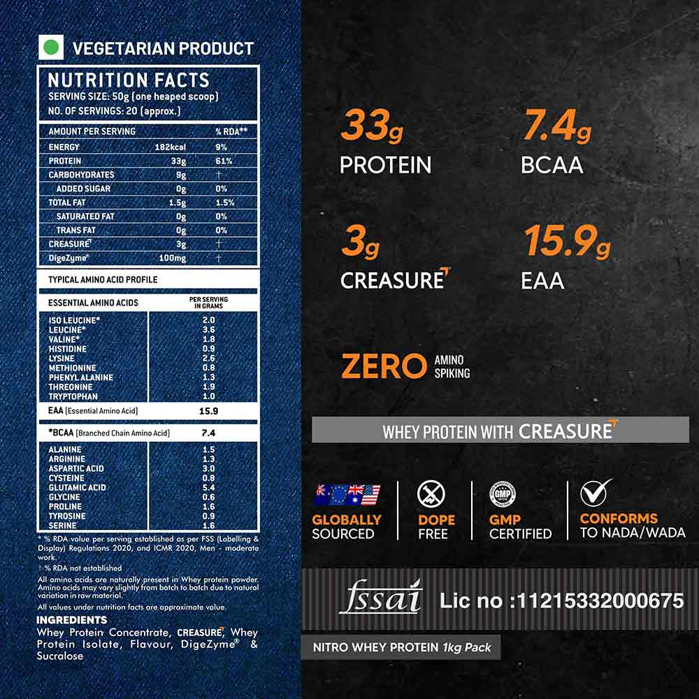 2 - AS-IT-IS Nutrition ATOM Nitro Whey with Creatine,  2.2 lb  Kesar Kulfi 