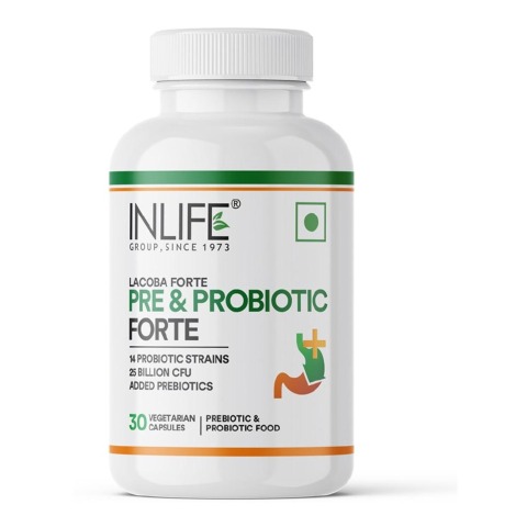 1 - INLIFE Pre & Probiotic Forte with 14 Probiotic Strains & 25 Billion CFU,  30 veggie capsule(s)  Unflavoured 