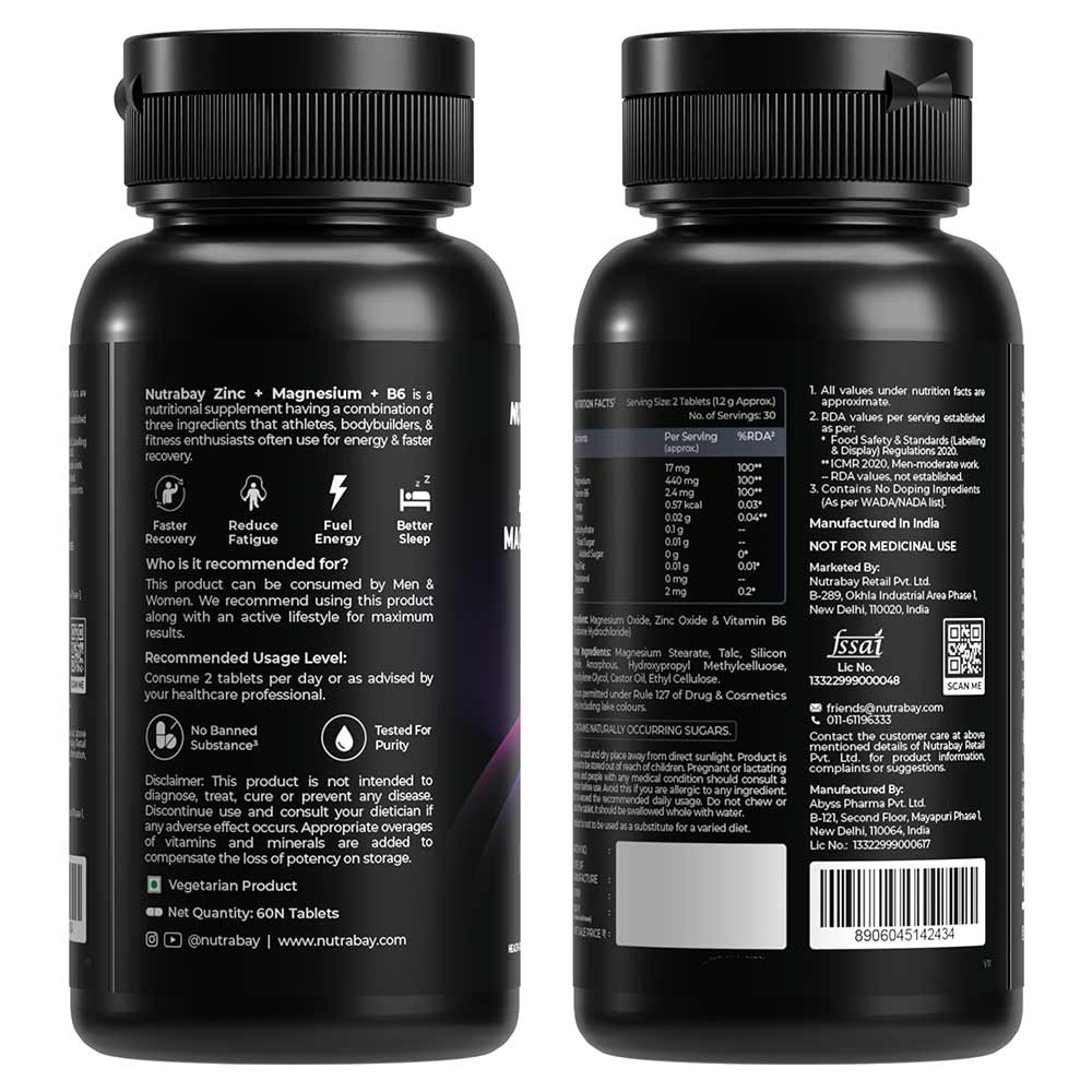 6 - Nutrabay Pro Zinc Magnesium B6,  60 tablet(s) 