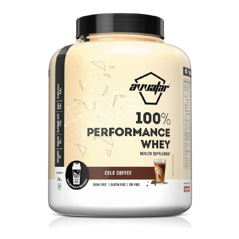 1 - Avvatar 100% Performance Whey,  4.4 lb  Cold Coffee 