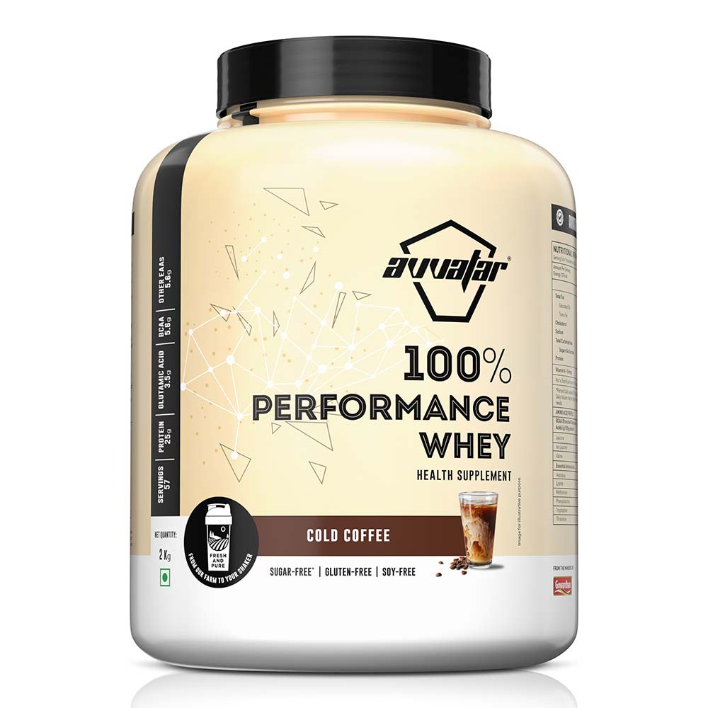 1 - Avvatar 100% Performance Whey,  4.4 lb  Cold Coffee 