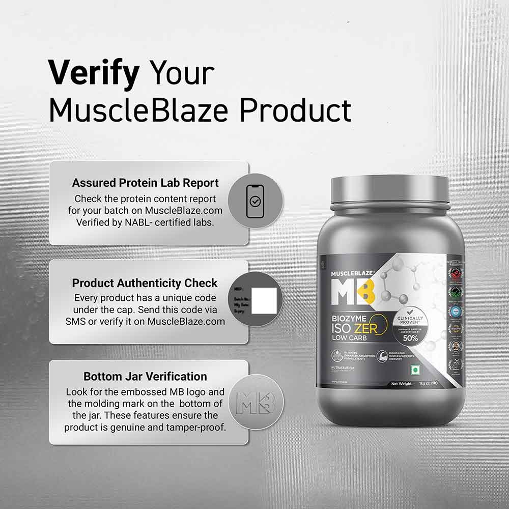1 - MuscleBlaze Biozyme Iso-Zero,  2.2 lb  Low Carb Unflavoured