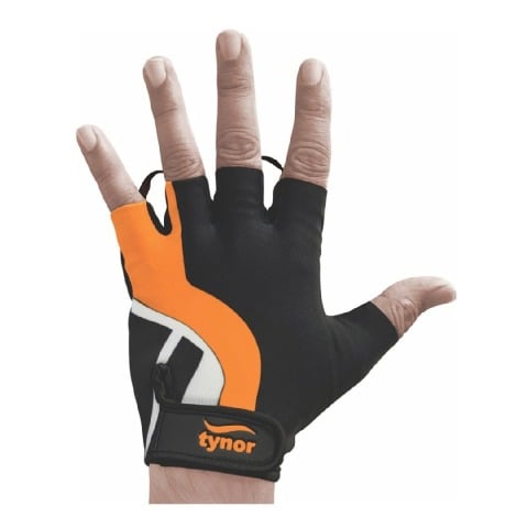1 - Tynor Tynogrip Training Gloves,  Black with Orange  Medium 