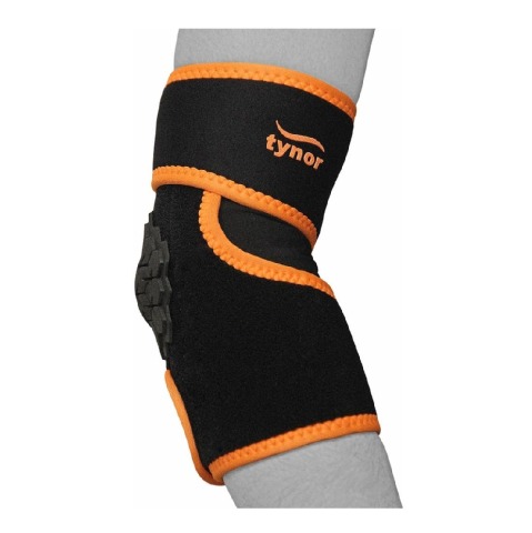 1 - Tynor Elbow Wrap Neo,  Black with Orange  Universal 