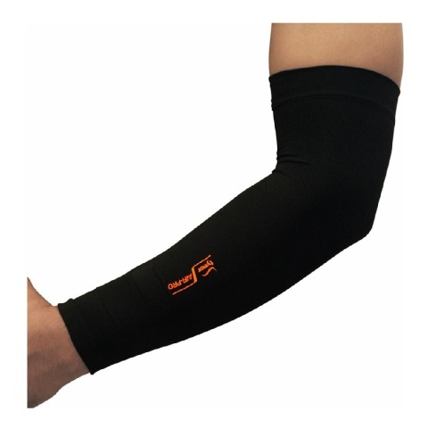 1 - Tynor UV Protection Arm Sleeve,  Black with Orange  Universal 