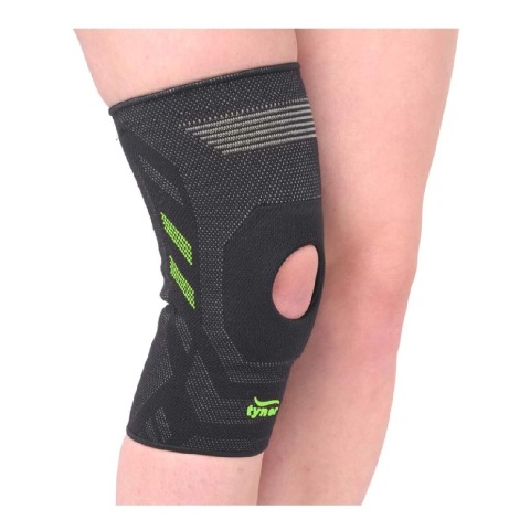 1 - Tynor Knee Cap Air Pro Open Patella,  Black/Green  Large 