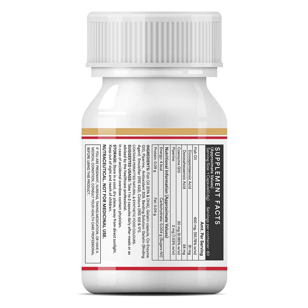 1 - INLIFE Fish Oil + CoQ10,  60 capsules 