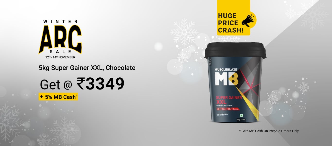 5kg Super Gainer Chocolate @ 3349 + 5% MB Cash