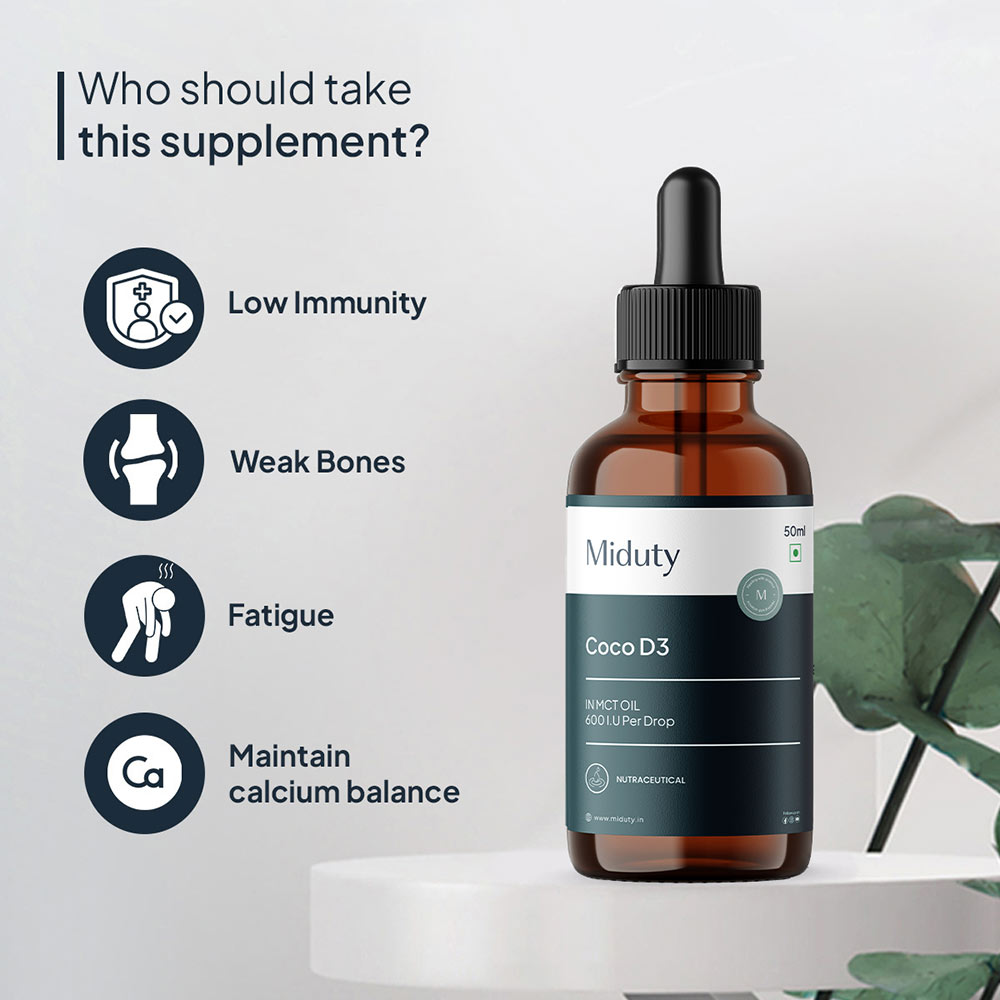 4 - Miduty Coco D3 with MCT Oil,  50 ml  Unflavoured 