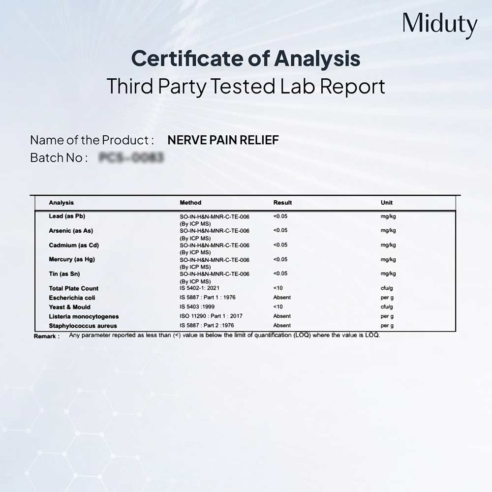 9 - Miduty Nerve Pain Relief,  30 capsules 