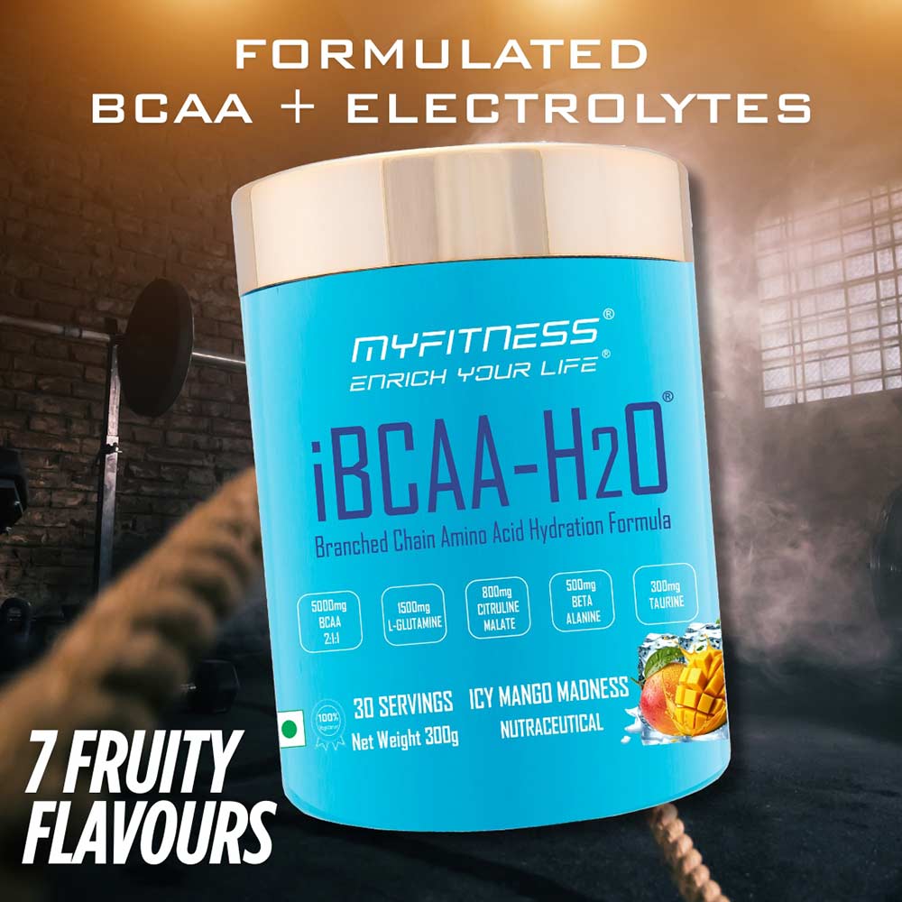 7 - Myfitness iBCAA-H2O,  0.66 lb  30 Servings  Icy Watermelon 