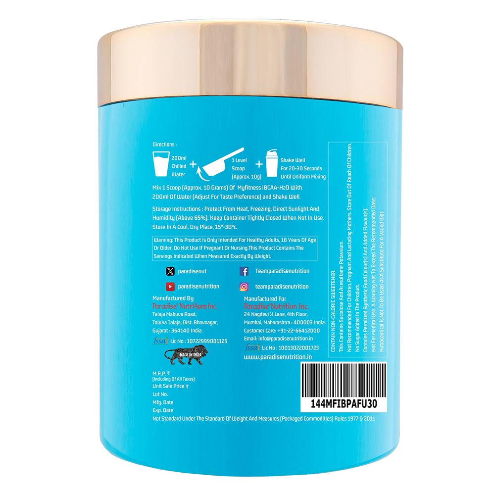 3 - Myfitness iBCAA-H2O,  0.66 lb  30 Servings  Paradise Fusion 