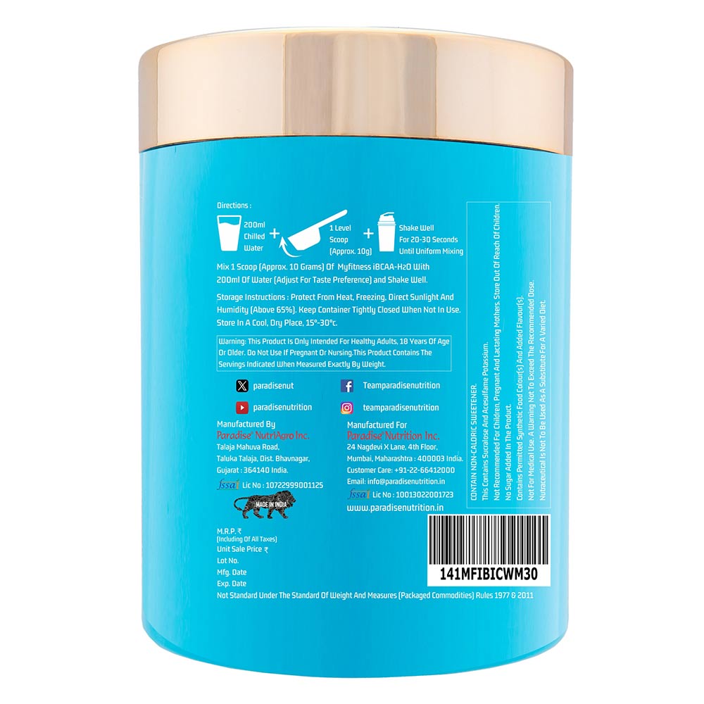 3 - Myfitness iBCAA-H2O,  0.66 lb  30 Servings  Icy Watermelon 