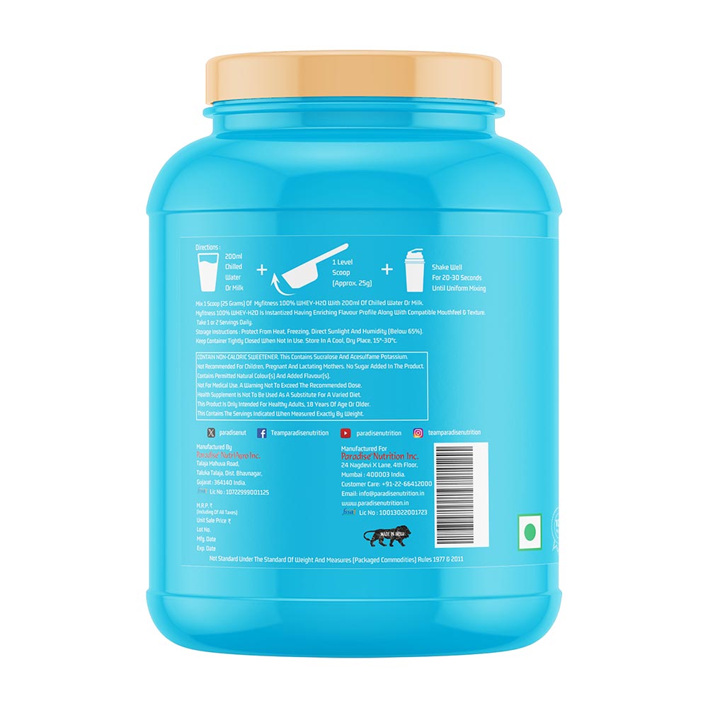 2 - Myfitness 100% WHEY-H2O Protein Isolate,  1.1 lb  Strawberry Fusion 