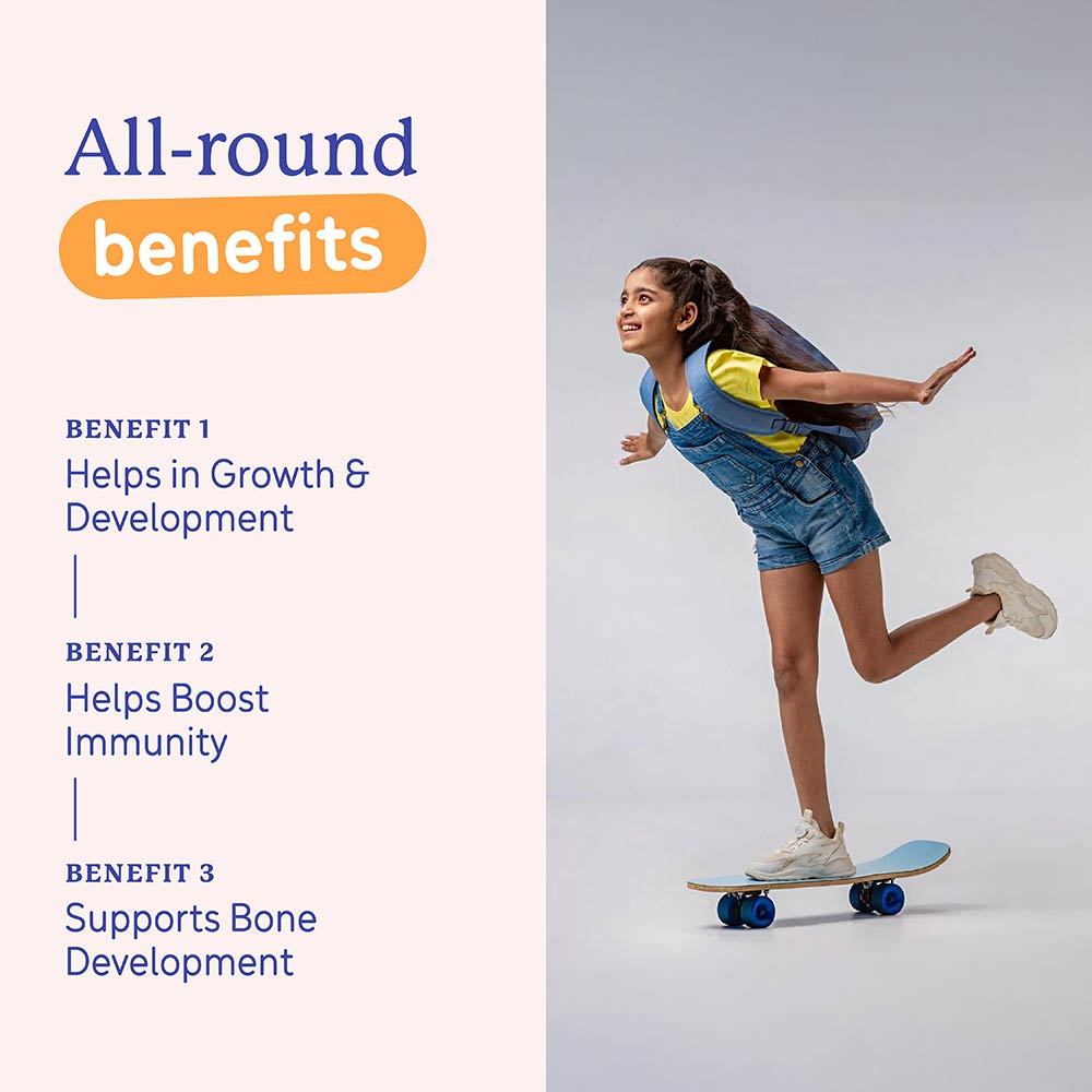 4 - Supermilk Gritzo Growth+ for Girl 10-12 Yrs,  400 g  Creamy Vanilla