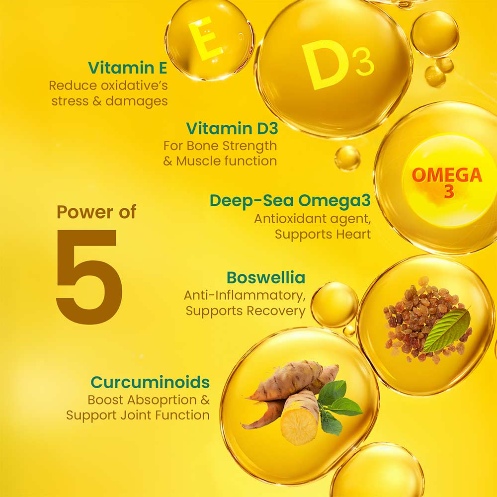 5 - Neuherbs Gold Deep Sea 6X Omega 3 Fish Oil Lemon Flavour,  60 softgels 
