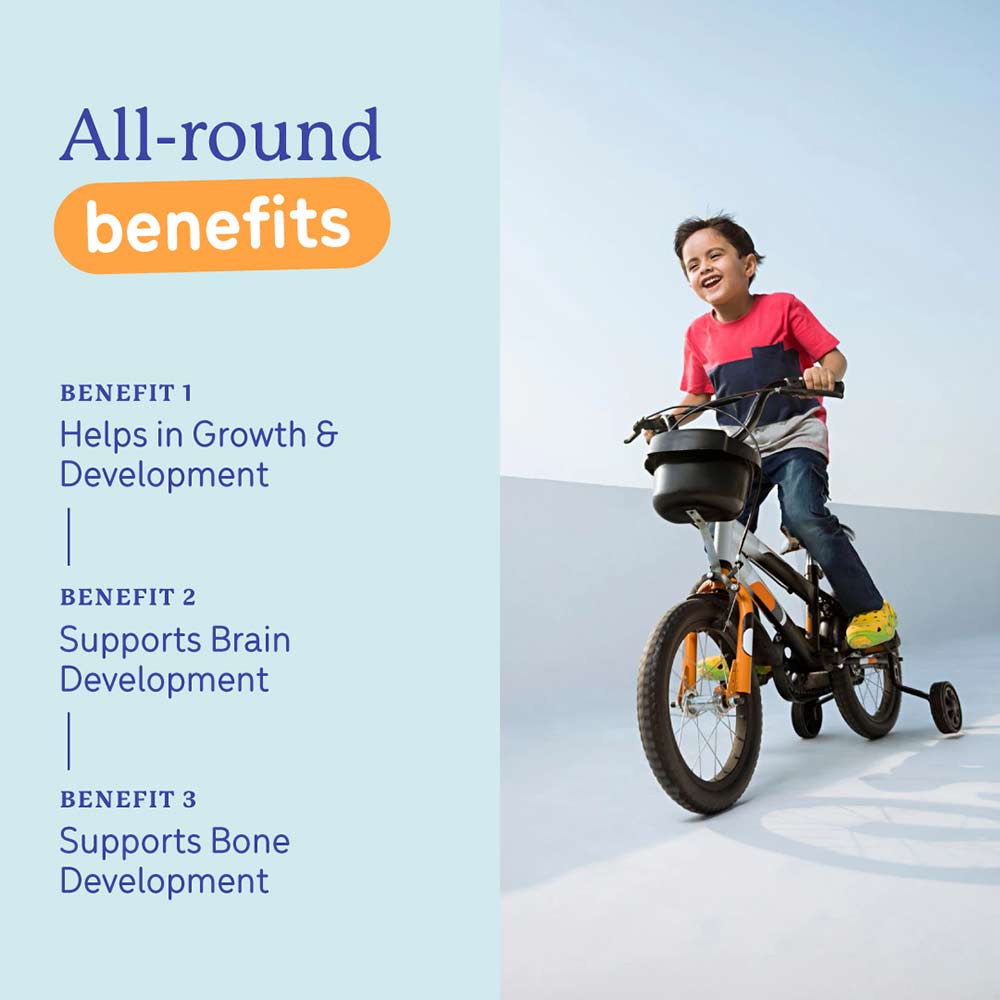 5 - Supermilk Gritzo Height+ for Boy/Girl 2-6 Yrs Personalized Protein & Nutrition Drink Mix, 800 g Double Chocolate