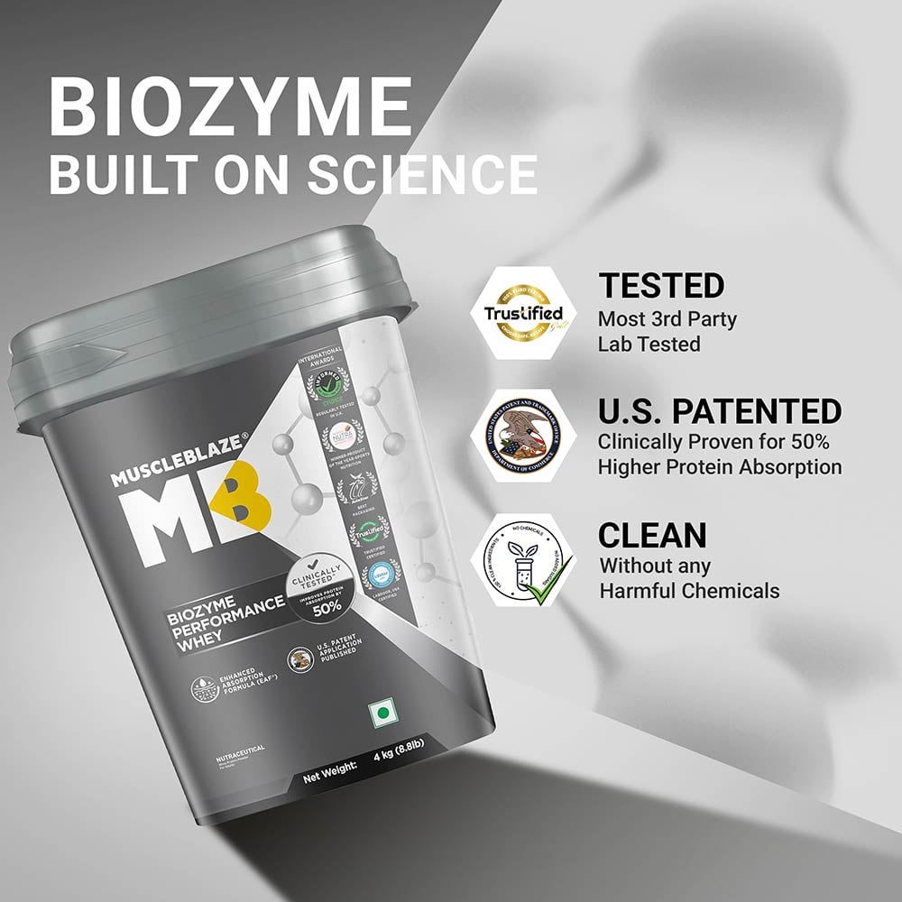 4 - MuscleBlaze Biozyme Performance Whey,  8.8 lb  Chocolate Peanut Butter