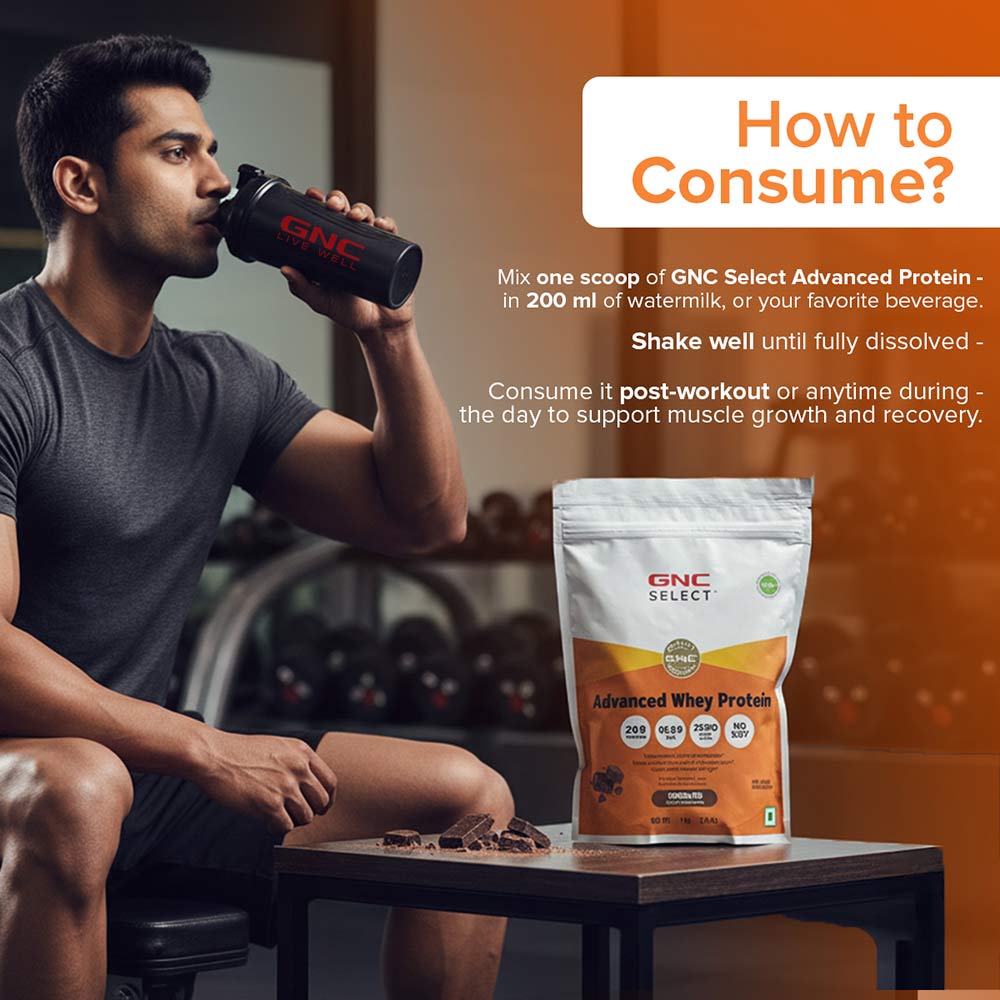 5 - GNC Select Advanced Whey Protein,  2.2 lb  Mango 