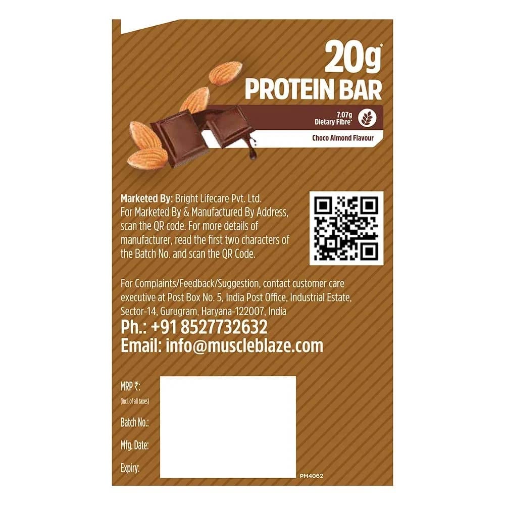 10 (2 - MuscleBlaze Protein Bar (20 g Protein),  3 bar(s)  Choco Almond