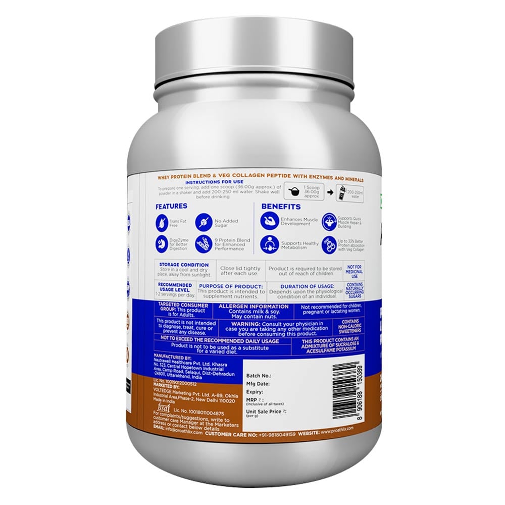 4 - Proathlix Protein Blend & Veg Collagen Peptide,  2 lb  Coffee 