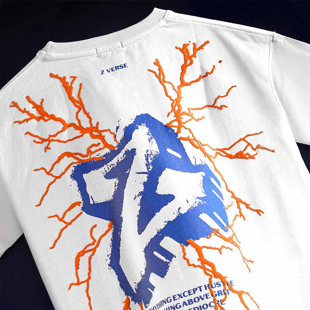 3 - MuscleBlaze Z Verse Oversized Solid T-Shirt,  Medium  White 