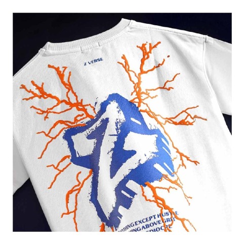 1 - MuscleBlaze Z Verse Oversized Solid T-Shirt,  X-Large  White 