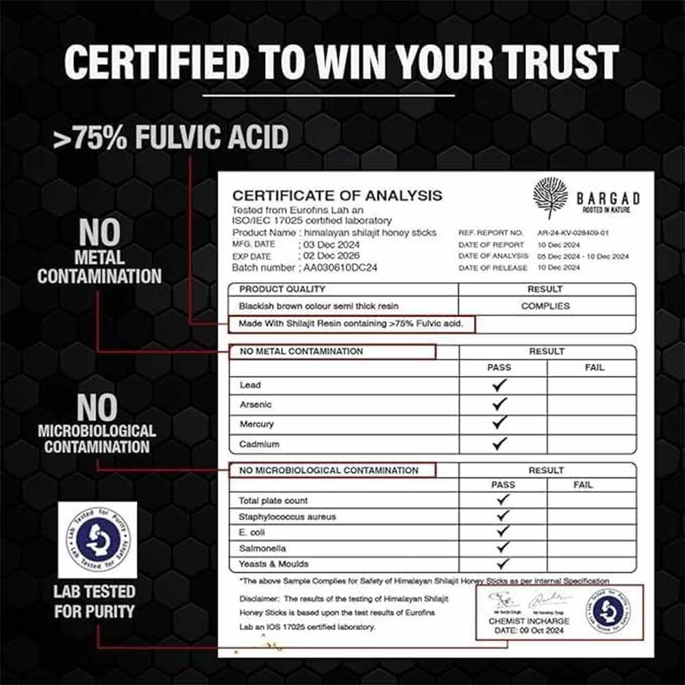 3 - Bargad Himalayan Shilajit Honey Sticks Cinnamon Flavour,  7 Stick(s) 