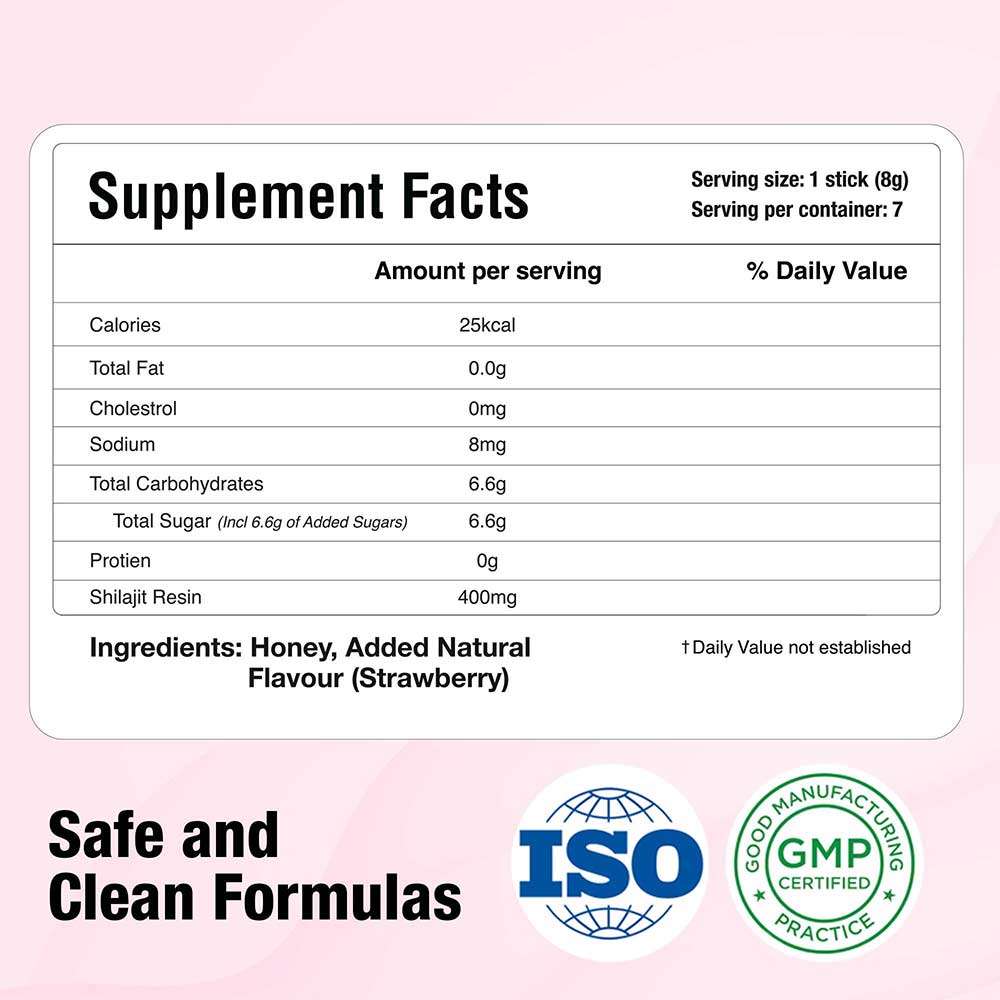 2 - Bargad Himalayan Shilajit Honey Sticks Strawberry Flavour,  7 Stick(s) 