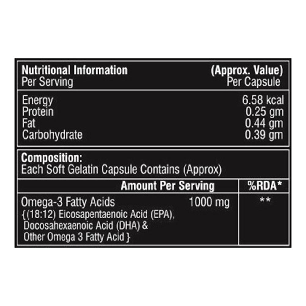 3 - Ketones Omega-3 Fish Oil Triple Strength,  60 softgels 