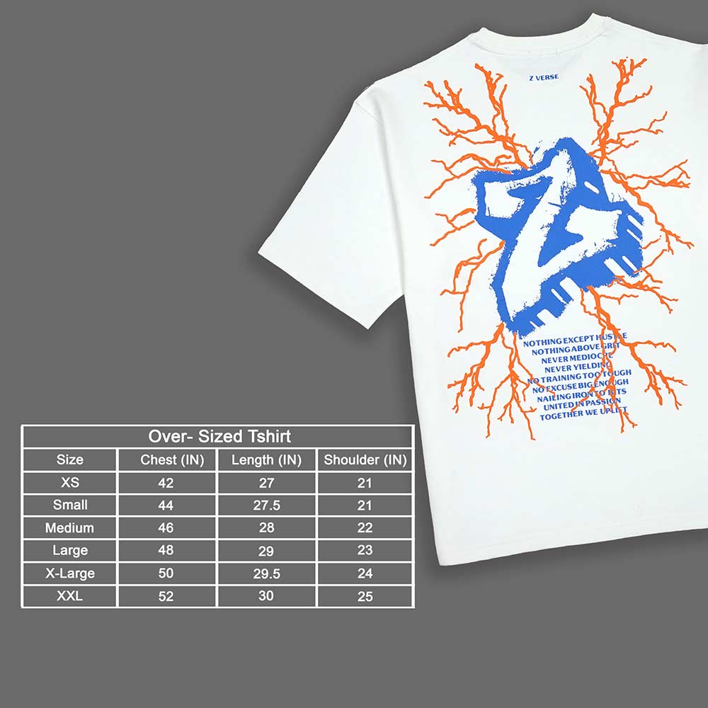 MuscleBlaze Z Verse Oversized Solid T-Shirt,  Medium  White
